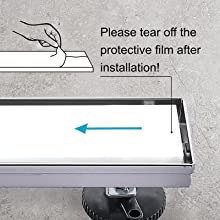 Tear off the protective film on the panel surface